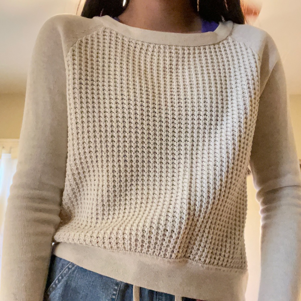 Cream textured sweater